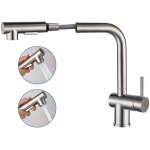 Robinet cuisine douchette extractible, mitigeur cuisine, robinetterie evier rotatif � 360�, 2 modes de ...