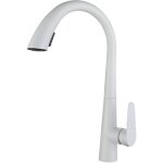 Jn. songs - robinet cuisine avec douchette extractible mitigeur cuisine rotatif  360 blanc 2 modes ...