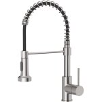 Robinet de cuisine avec douchette extractible, style industriel, 1 poign�e, 1 trou ou 3 trous, pour �vier ...