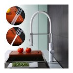 Fitags - robinet cuisine avec douchette mitigeur blanc pour evier à débit variable haut bras rotatif ... Fitags - robinet cuisine avec douchette mitigeur blanc pour evier à débit variable haut bras rotatif ...