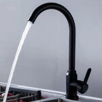 Robinet cuisine douchette poign�e unique inox m�langeur chaud et froid embout robinet cuisine rotatif ...