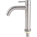Robinet de cuisine � eau froide simple, robinet d'eau froide simple bross� en acier inoxydable g1 / 2 ...