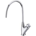 Robinet cuisine eau potable col de cygne robinet mitigeur evier laiton monotrou rotatif 360, chrom