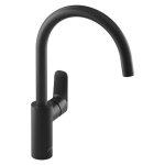 Robinet cuisine jacob delafon july + col de cygne et orientable noir mat