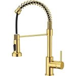 Robinet cuisine, mitigeur cuisine avec douchette pivotant � 360� d'�vier � arc �lev� pulv�risateur escamotable ...