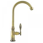 Robinet de cuisine mitigeur robinet laiton bross, eau froide robinet rotatif lavabo, robinet de lavabo ...