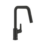 Grohe - robinet de cuisine start - noir mat - bec haut en u - douchette extractible