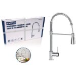 Robinet cuisine, mitigeur à ressort avec douchette extractible, robinetterie robuste 2 modes, monocommande ... Robinet cuisine, mitigeur à ressort avec douchette extractible, robinetterie robuste 2 modes, monocommande ...