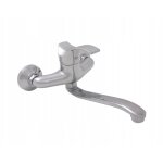 Robinet de cuisine mural chrom� argo avec bec mobile