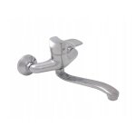 Robinet de cuisine mural chrom� argo avec bec mobile