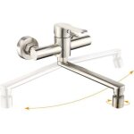 Robinet cuisine mural mitigeur evier avec 2 jets mitigeur de cuisine pivotant  360 robinetterie d'vier ...