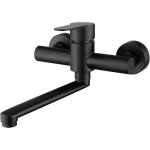 Robinet de cuisine mural noir mitigeur evier pivotant  360 montage mural encastr monocommande en acier ...