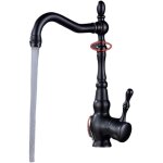 Robinet de cuisine noir bec pivotant � 360�mitigeur evier robinet de cuisine noir vintage