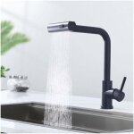 Robinet de cuisine noir avec douchette extractible robinetterie de cuisine 3 jets aux choix mitigeur ...