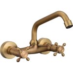 Robinet de cuisine pivotant � 360� montage mural vintage en laiton avec eau froide et chaude m�langeur ...