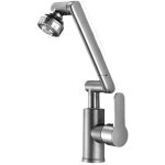 Robinet de cuisine pliable , mitigeur de cuisine pivotant � 1080�, robinet d'�vier sous fen�tre en acier ...
