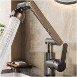 Robinet cuisine rabattable, 1080 flexible rotation mitigeur cuisine, robinet evier sous fentre en acier ...