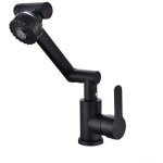 Robinet cuisine rabattable, 1080 flexible rotation mitigeur cuisine, robinet evier sous fentre en acier ...