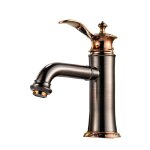 Robinet de cuisine robinet de salle de bain robinet en bronze huil� robinet de lavabo en laiton (avec ...