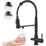 Robinet de cuisine  trois voies, robinet de cuisine extractible, robinet d'vier en laiton, robinet ...