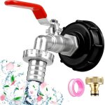 Robinet cuve 1000l, 3 / 4' adaptateur de rservoir en alliage d'aluminium, raccord cuve 1000 litres, ...