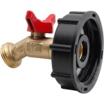 Robinet cuve 1000l, adaptateur de r�servoir connecteur � filetage 1 / 2', adaptateur s60 x 6 filetage ...