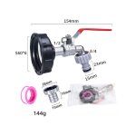 Andyou - robinet cuve 1000l avec adaptateur robinet tuyau arrosage, s60x6 ibc raccord robinet, robinet ...