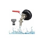 Forehill - robinet cuve 1000l recuperateur d eau de pluie adaptateur de rservoir ibc connecteur  filetage ...