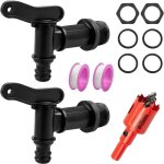 Robinet cuve plastique, 2 pi�ces robinet pour citerne de pluie, robinets de citerne d'eau, robinet de ...