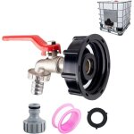 Robinet de cuvette ibc 1000l s60x6 avec raccord de tuyau 1 / 2  adaptateur de r�servoir en aluminium ...