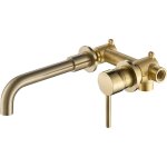 Robinet dor de lavabo mural, mitigeur mural en laiton haut de qualit, robinet salle de bains encastr, ...