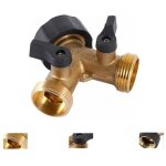 Robinet double machine a laver, r�partiteur raccord robinet tuyau d'arrosage en y 2 voies pour tuyaux ...