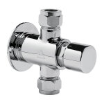Robinet de douche mural temporis� de la s�rie modern avec bouton - poussoir antiblocage - idral