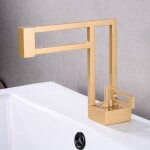 Robinets d'eau chaude et froide pour la salle de bain, robinets de lavabo en laiton, robinets de salle ...