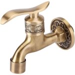 Robinet d'eau froide laiton antique mural montage levier poigne robinet de machine  laver pour salle ...