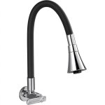 Robinet d'eau froide mural en silicone tube universel mitigeur de cuisine en laiton