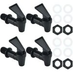 Robinet d'eau en plastique, 4 pi�ces robinet d'eau de rechange plastique robinet robinet de tonneau pour ...