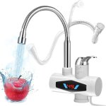 Robinet �lectrique avec chauffe - eau, chauffe - eau instantan�, avec affichage led, rotation � 360�, ...