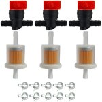 Robinets � essence filtres � carburant de canalisation de 1 / 4 po kit de pinces vannes d'arr�t pour ...