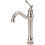 Robinet d'�vier bross� en cuivre, mitigeur industriel r�tro, robinet de lavabo de salle de bains � poign�e ...