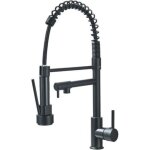 Robinet d'�vier de cuisine pivotant � 360� avec deux becs, arc haut avec pulv�risateur extractible, mitigeur ...