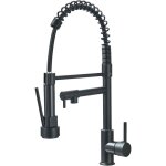 Robinet d'�vier de cuisine pivotant � 360� avec deux becs, arc haut avec pulv�risateur extractible, mitigeur ...