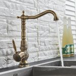 Robinet d'vier de cuisine sculpt vintage, cuisine et salle de bain modernes, robinet mitigeur de lavabo ...