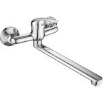 Robinet d'�vier mural chrom� kuchinox pedro avec bec mobile