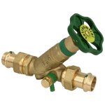 Le sanitaire - robinet kfr dn32 avec purge 35 mm raccord  sertir contour v