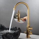Cyslmuk - robinet en laiton antique pour vier extrieur froid simple, robinet rotatif
