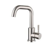 Robinet de lavabo en acier inox 304 mitigeu pour salle de bain chaude et froide pivotant � 360�