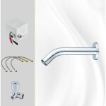Robinet de lavabo à capteur automatique à montage mural, robinet automatique d'eau chaude et froide avec ... Robinet de lavabo à capteur automatique à montage mural, robinet automatique d'eau chaude et froide avec ...