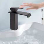 Gojoy - robinet de lavabo cascade robinet bassin robinet salle de bains noir �vier mitigeur