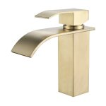 Dolaso - robinet de lavabo cascade doré, mitigeur cascade robinet salle de bains monotrou sur plage, ... Dolaso - robinet de lavabo cascade doré, mitigeur cascade robinet salle de bains monotrou sur plage, ...